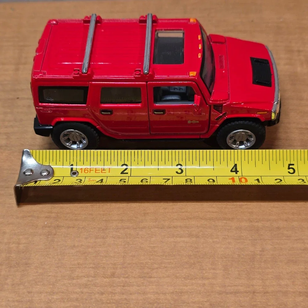 2008 RED Hummer H2‎ SUV, Kinsmart, Diecast Model Toy Car, 5'', 1/40 scale
